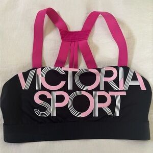 Victoria's Secret Pink and Black Sports Bra